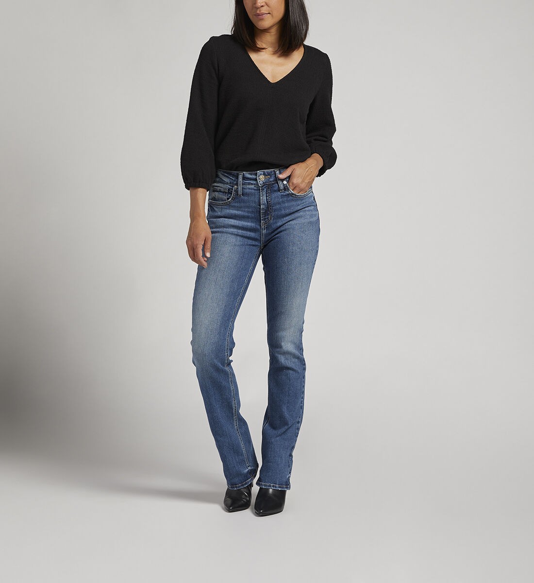 Silver avery top slim bootcut jeans