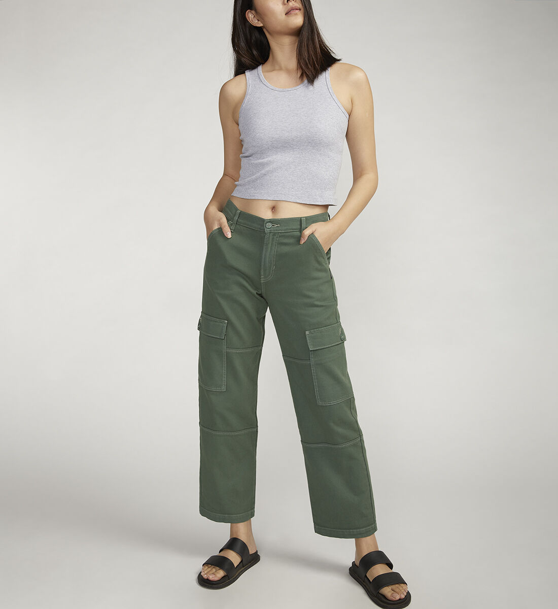 Girlfriend cargo pants discount