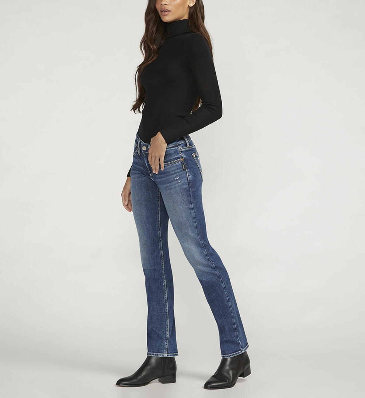 Britt Low Rise Straight Leg Jeans, Indigo, hi-res image number 2