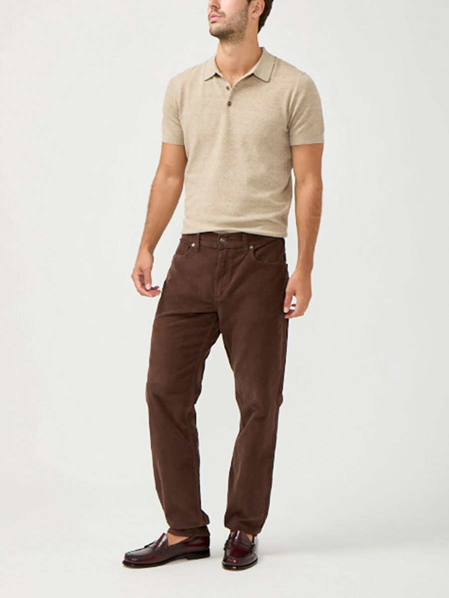 Buy Eddie Classic Athletic Fit Tapered Leg Corduroy Pants