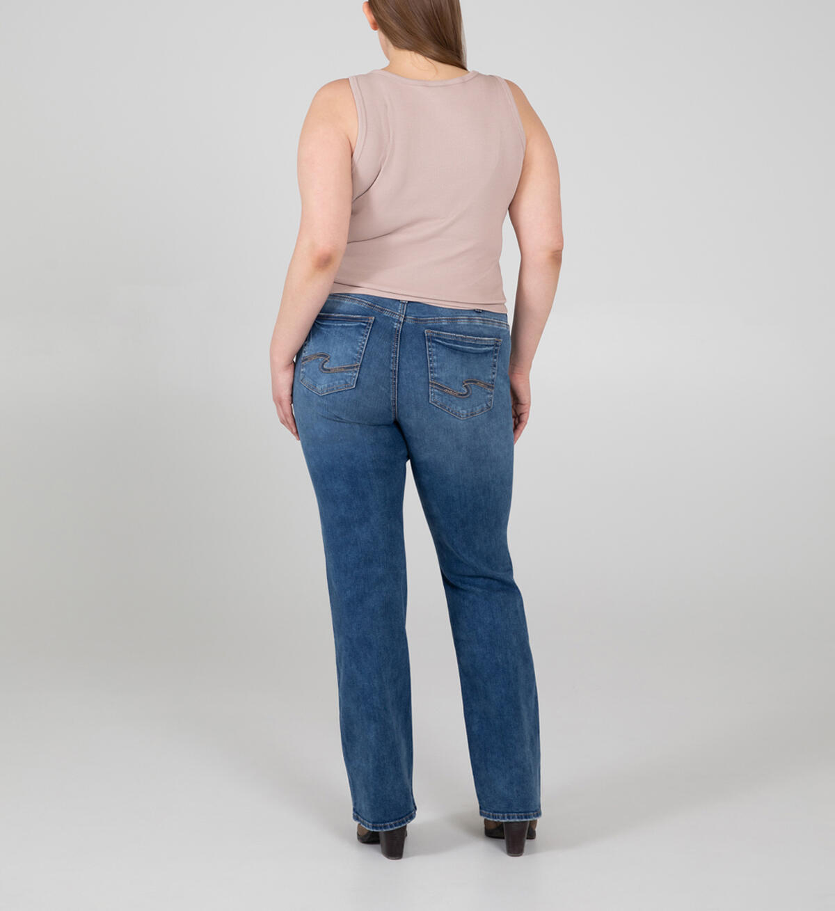 Elyse Mid Rise Slim Bootcut Jeans Plus Size - Eco-Friendly Fabric, , hi-res image number 1