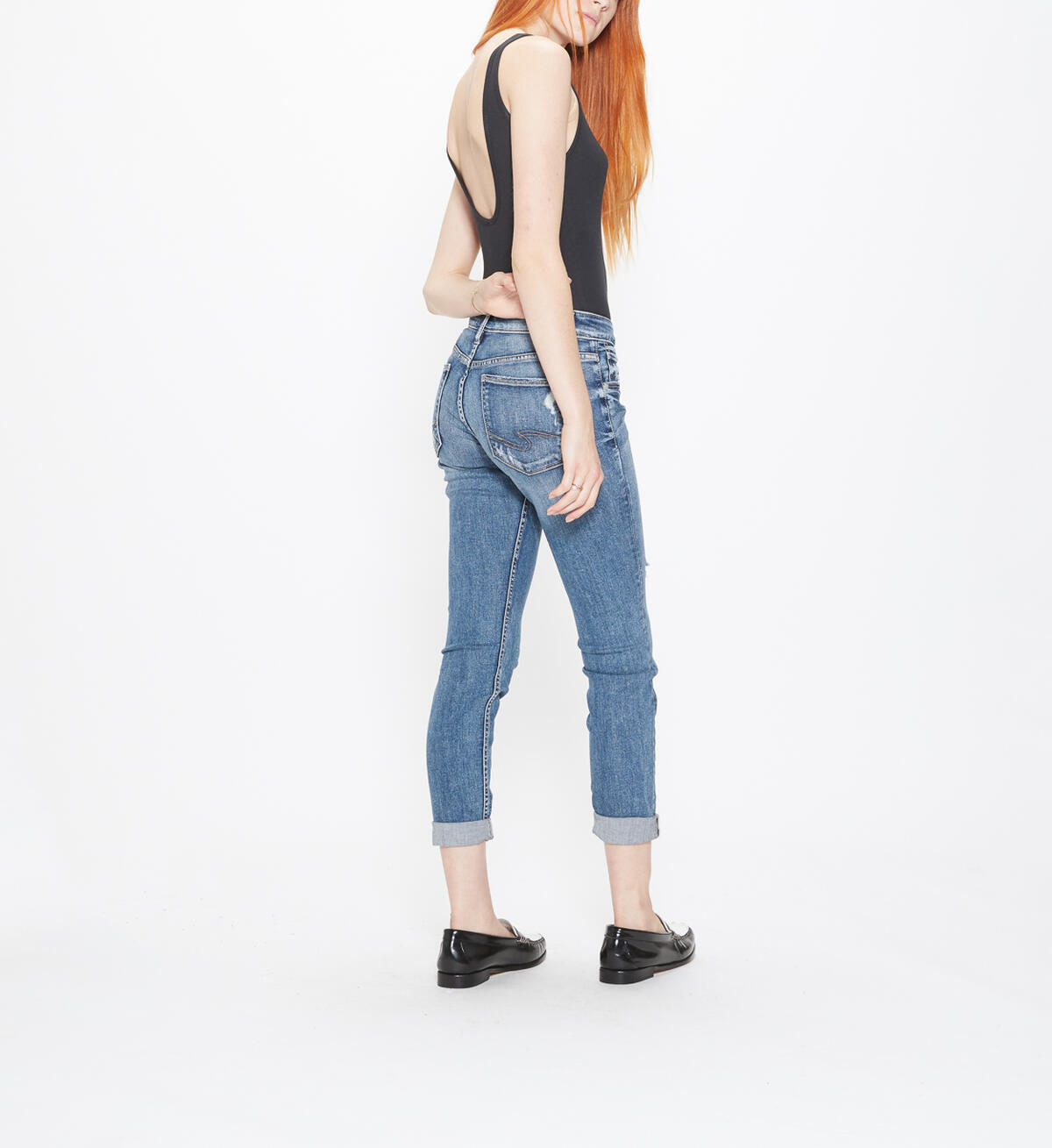 Sam Boyfriend Mid Rise Dark Wash, , hi-res image number 3