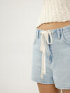 Drawstring Beach Jean Shorts image number 4