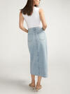 Front-Slit Midi Jean Skirt image number 1