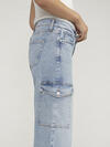 Suki Mid Rise Wide Leg Cargo Jeans image number 3