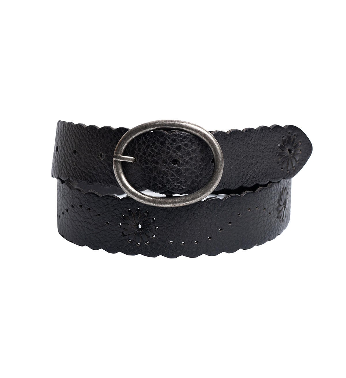 Women's 35mm Genuine Leather Scalloped Edge Belt, , hi-res image number 0
