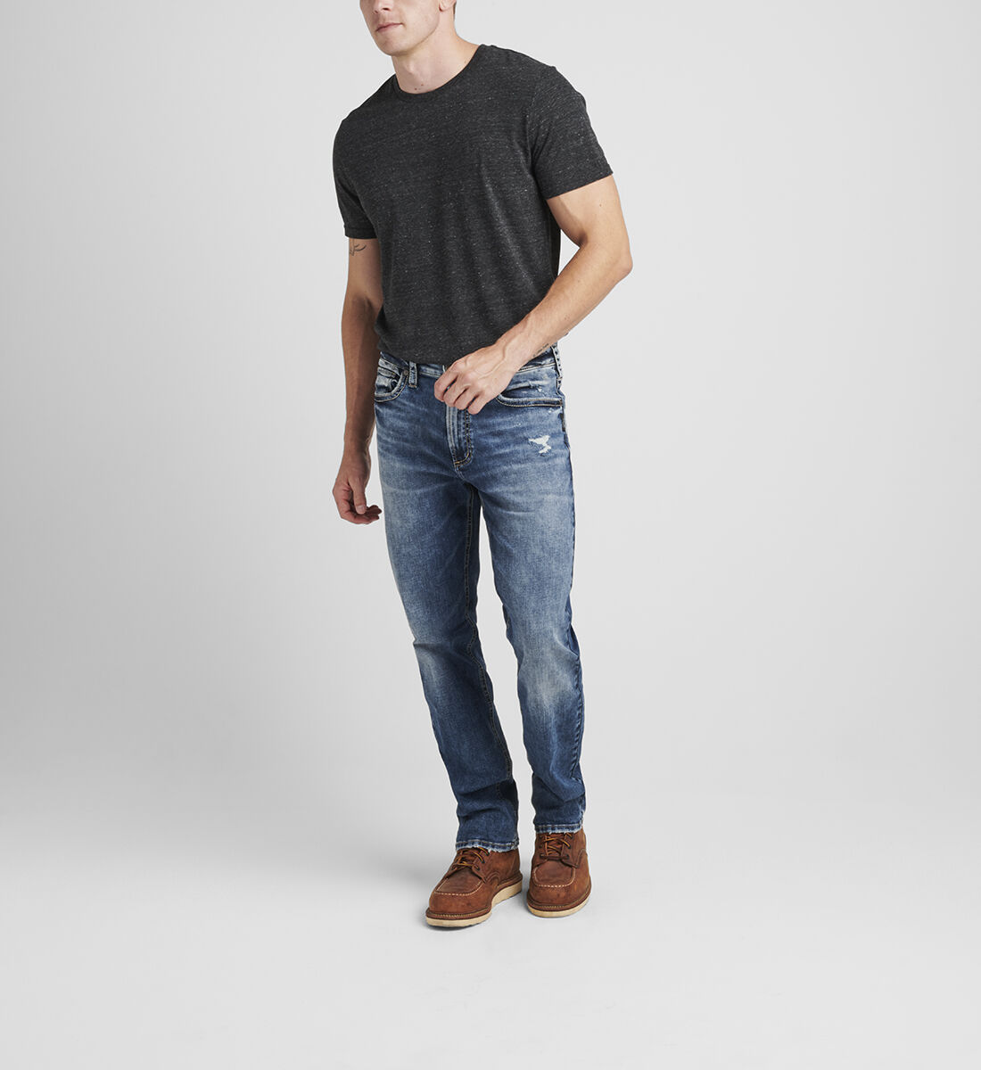 Buy Grayson Easy Fit Straight Leg Jeans for CAD 44.00 Silver