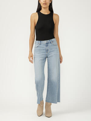 Isbister High Rise Angled Seam Wide Leg Jeans