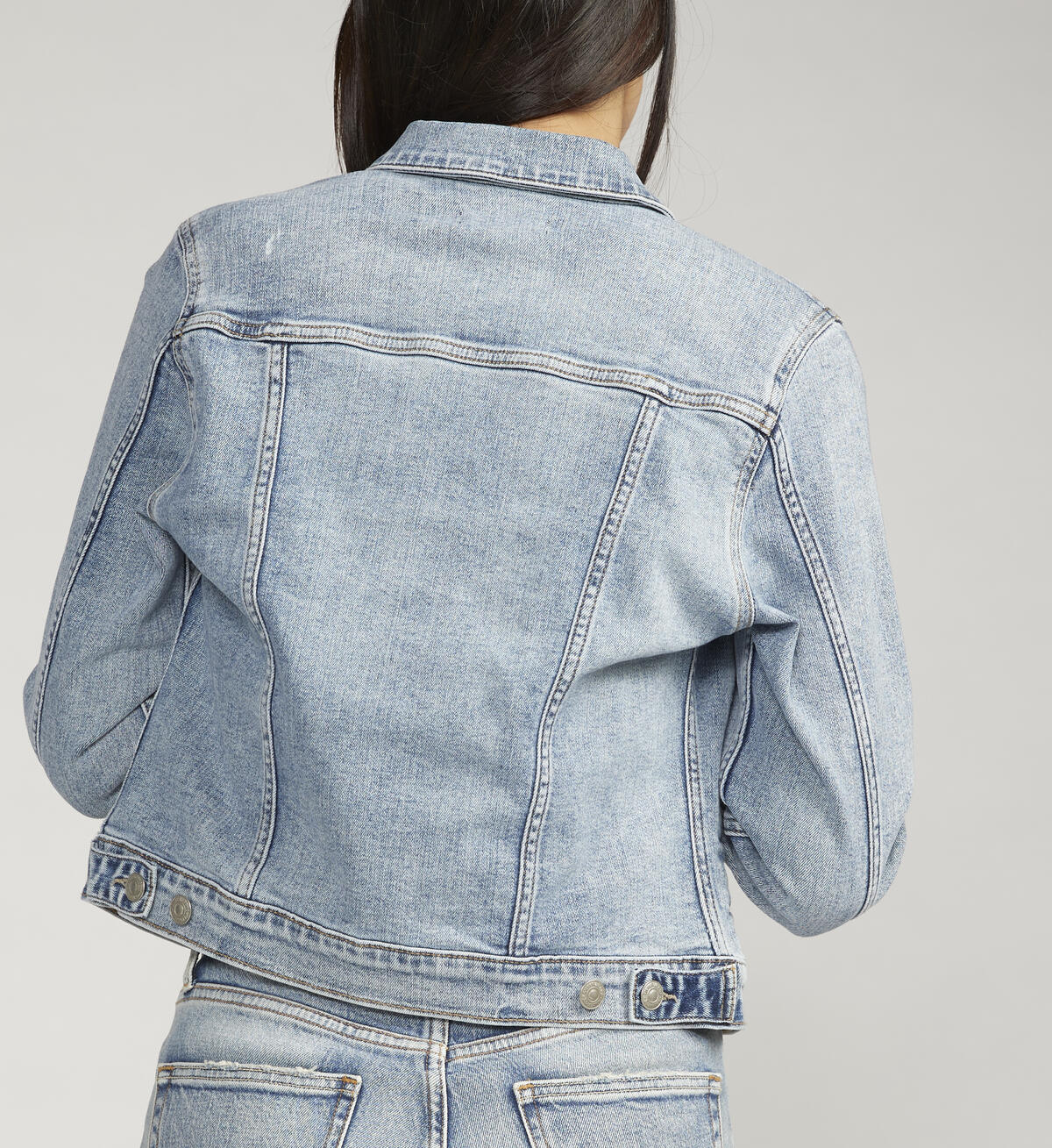 Fitted Denim Jacket, , hi-res image number 3