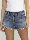 Boyfriend Mid Rise Americana Distressed Short image number 3