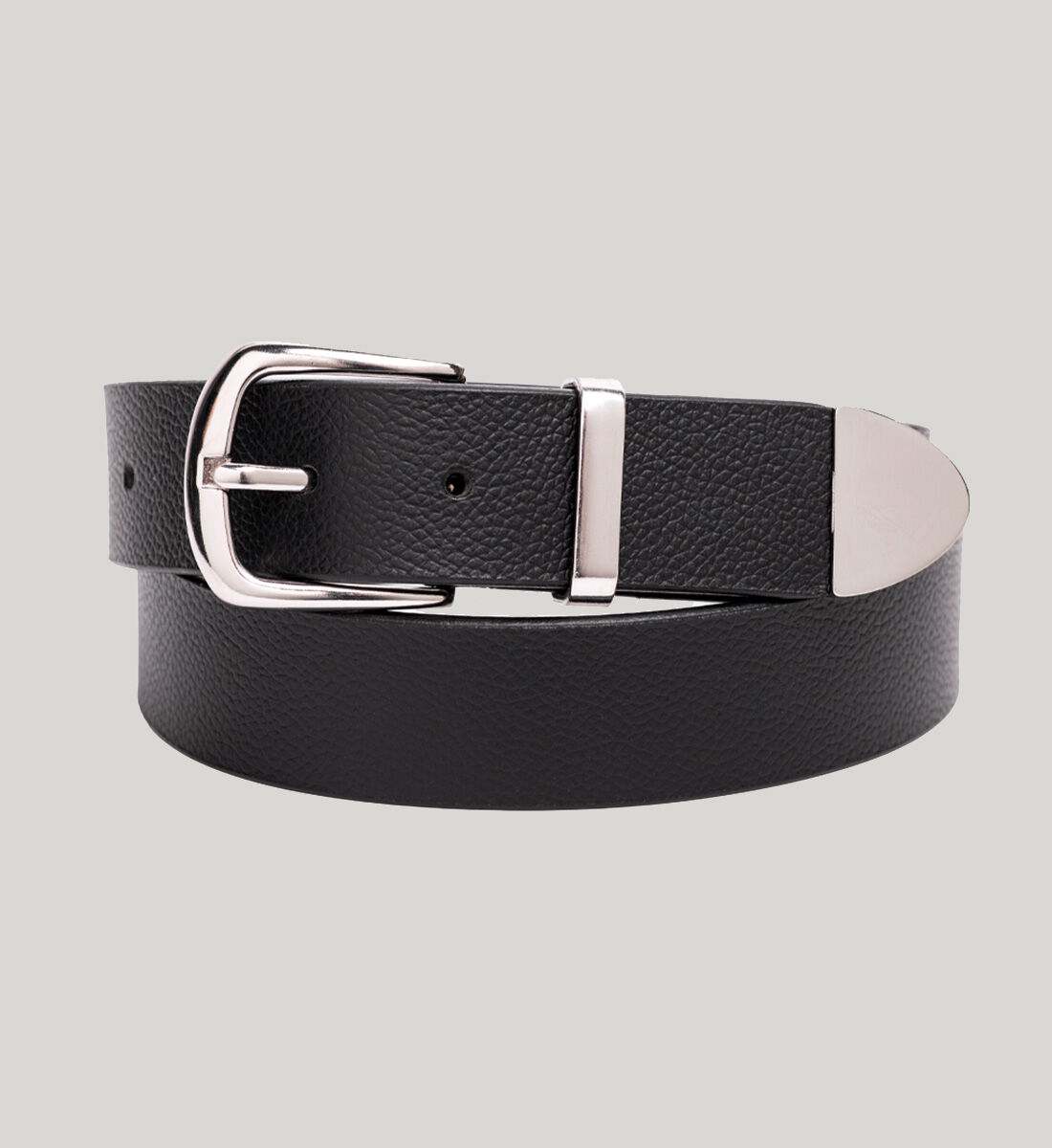 Black leather belt silver buckle womens clearance