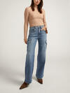 High Rise Wide Leg Cargo Jeans image number 0