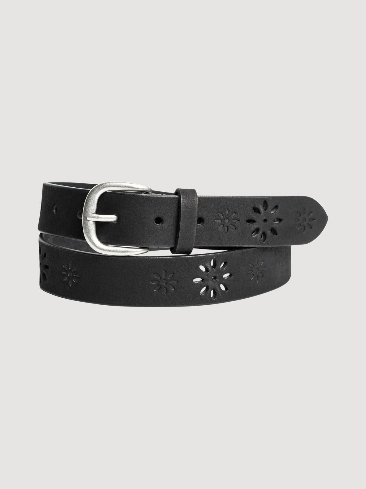 Silver Jeans Women's Geniune Leather embossed and Perf Detailsw belt image number 0}