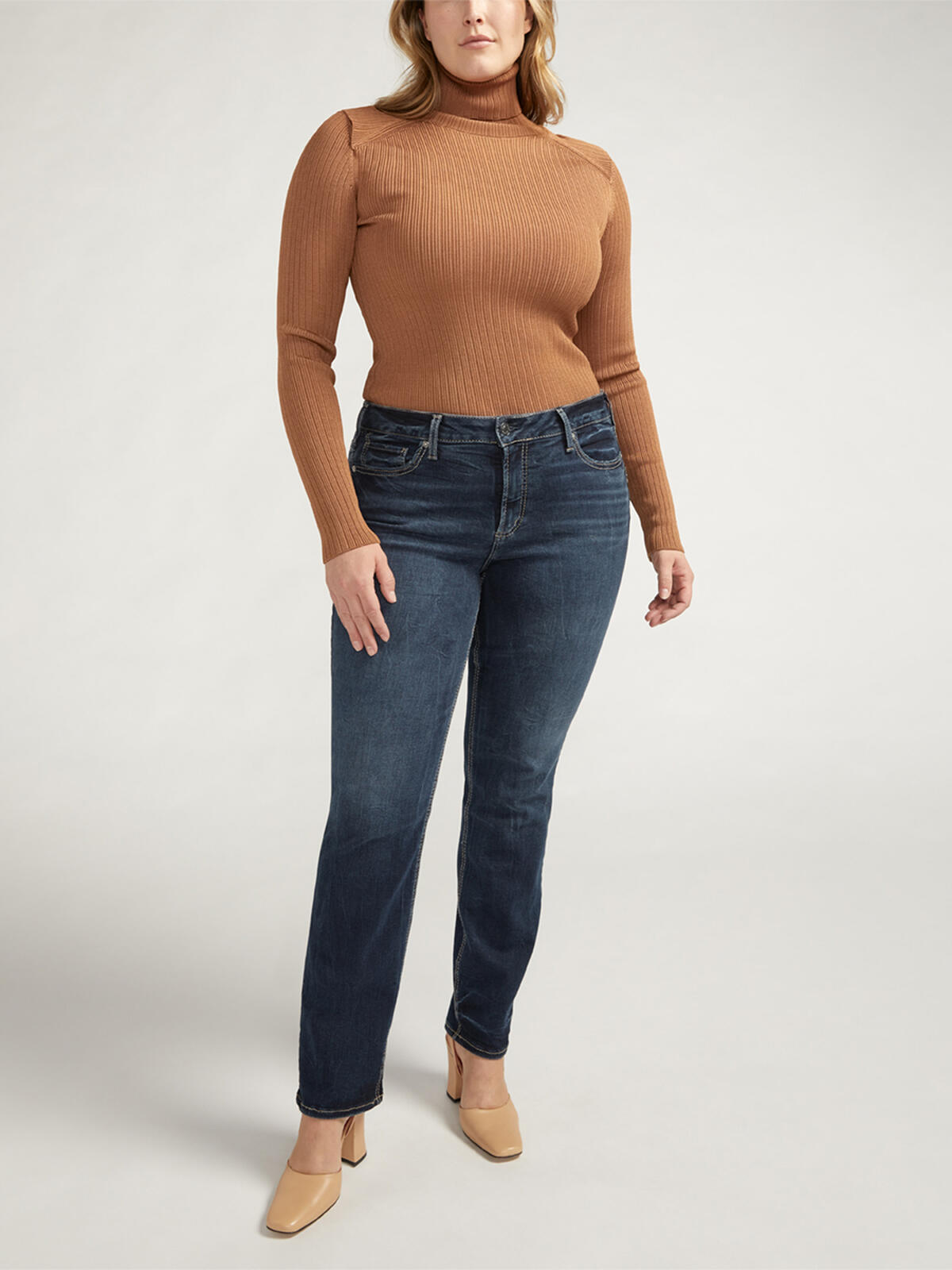 Suki Mid Rise Straight Leg Jeans Plus Size image number 0