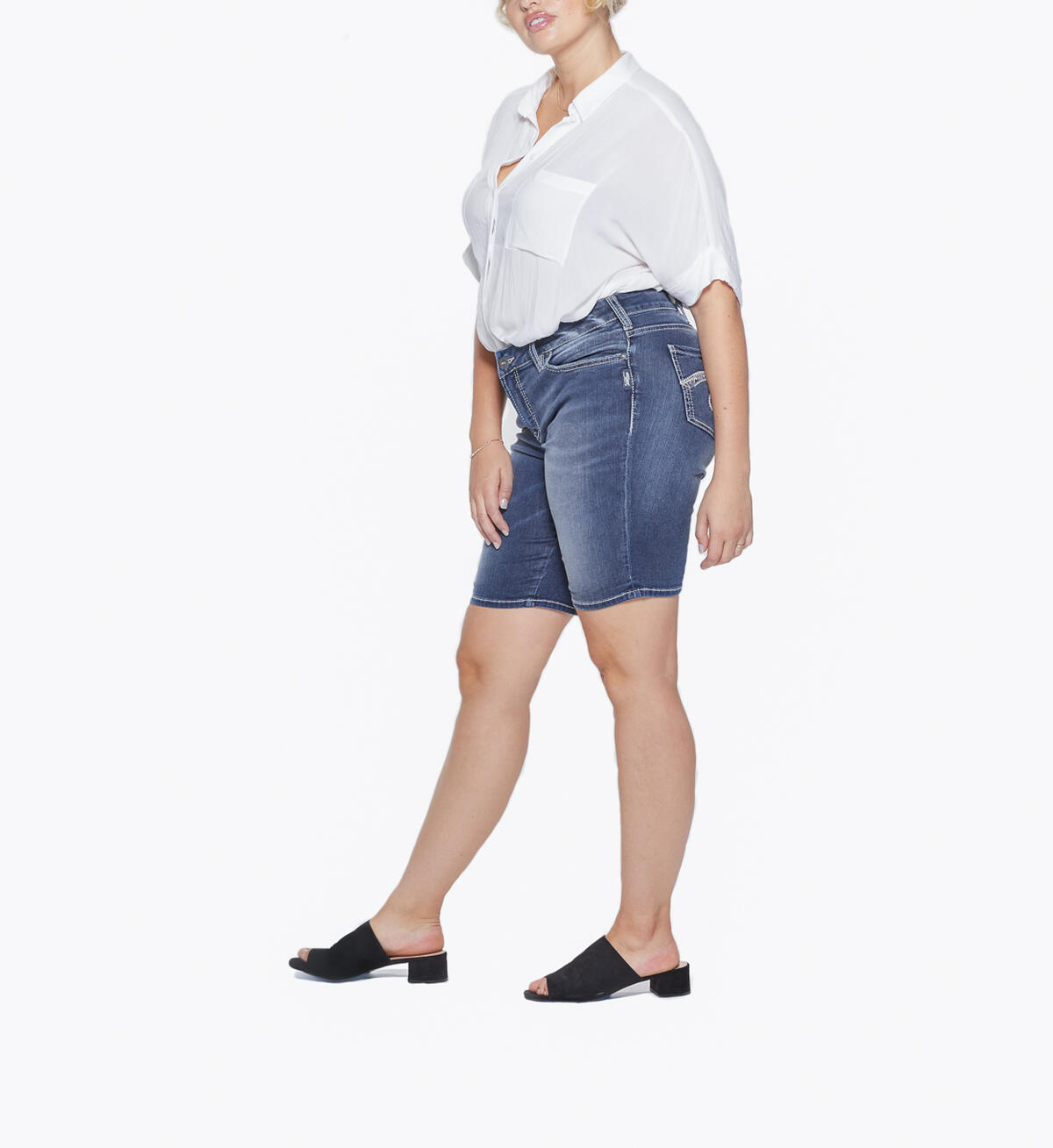 Suki Bermuda Dark Wash, , hi-res image number 3
