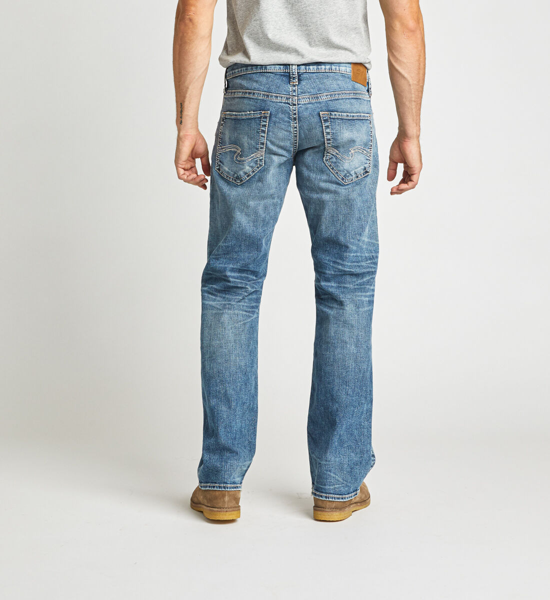 Mens silver jeans shop on sale
