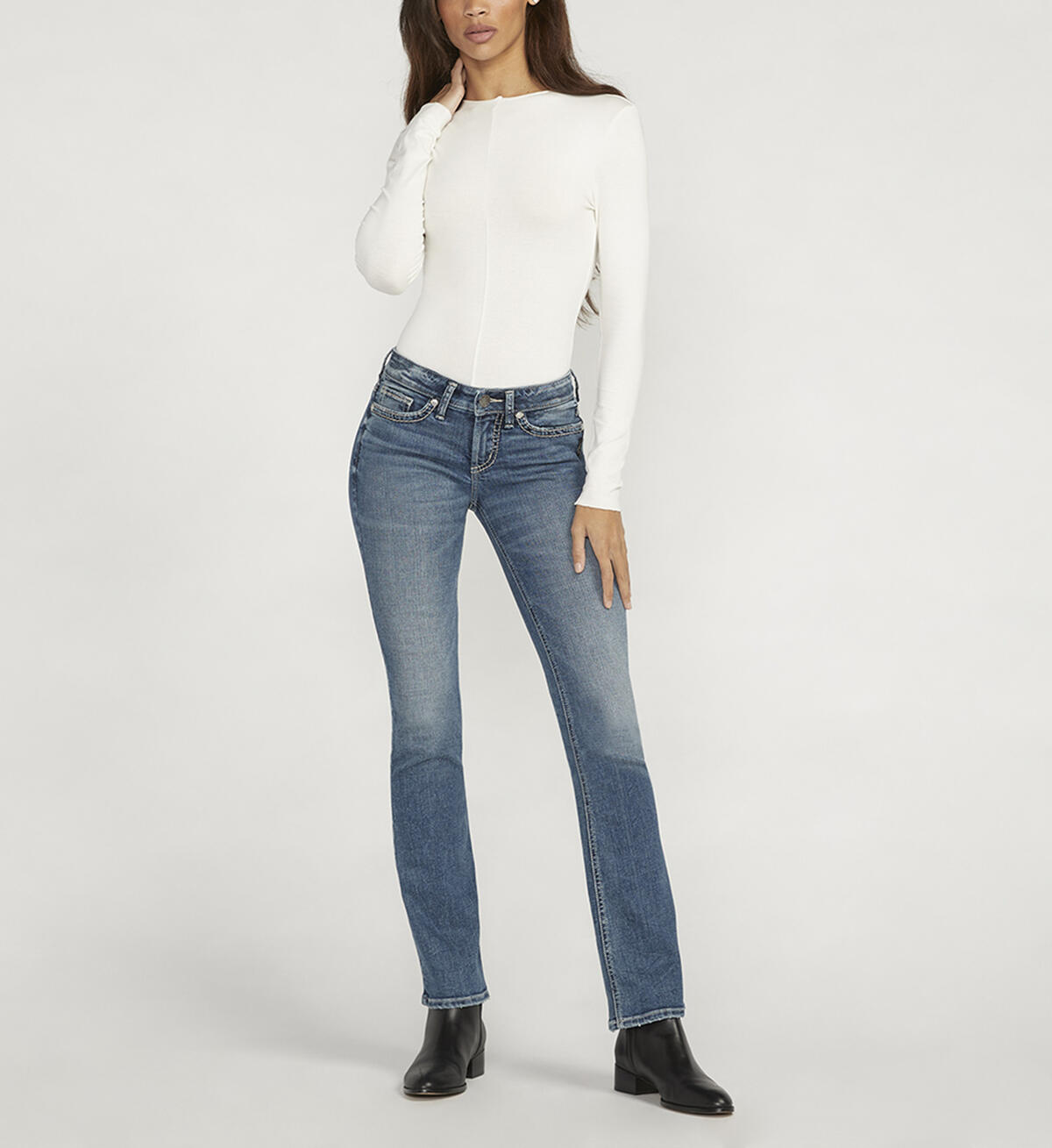 Tuesday Low Rise Slim Bootcut Jeans, Indigo, hi-res image number 0