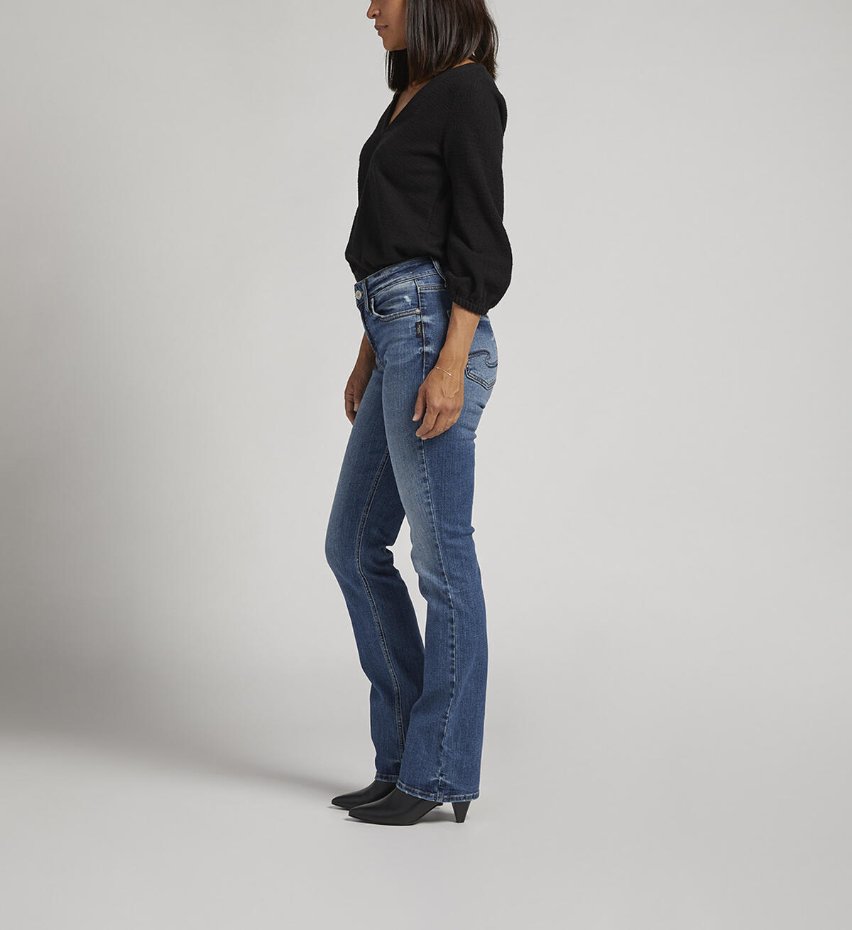 Avery High Rise Slim Bootcut Jeans, Indigo, hi-res image number 2