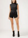 Boyfriend Mid Rise Luxe Stretch Shorts image number 0