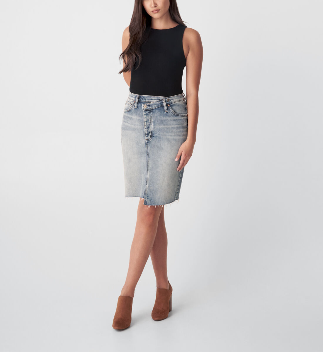 Buy Highly Desirable High Rise Pencil Skirt for CAD 84.00 Silver