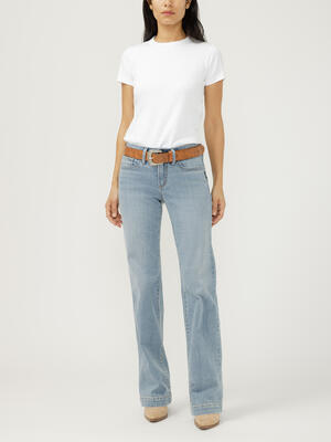 Suki Mid Rise Trouser Leg Jeans