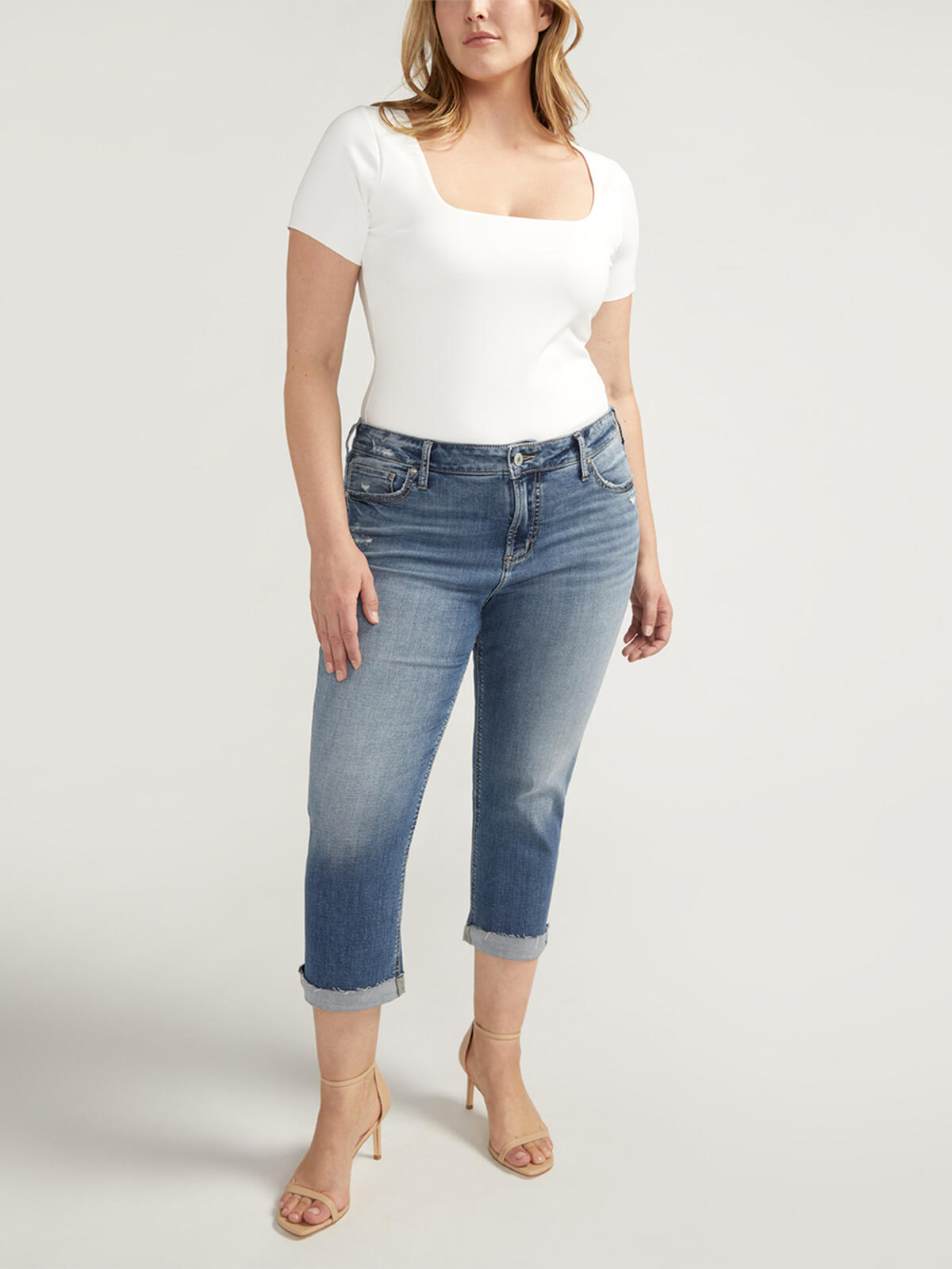 Elyse Mid Rise Capris Plus Size image number 0