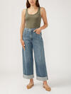 Be Easy High Rise Cropped Wide Leg Jeans image number 3