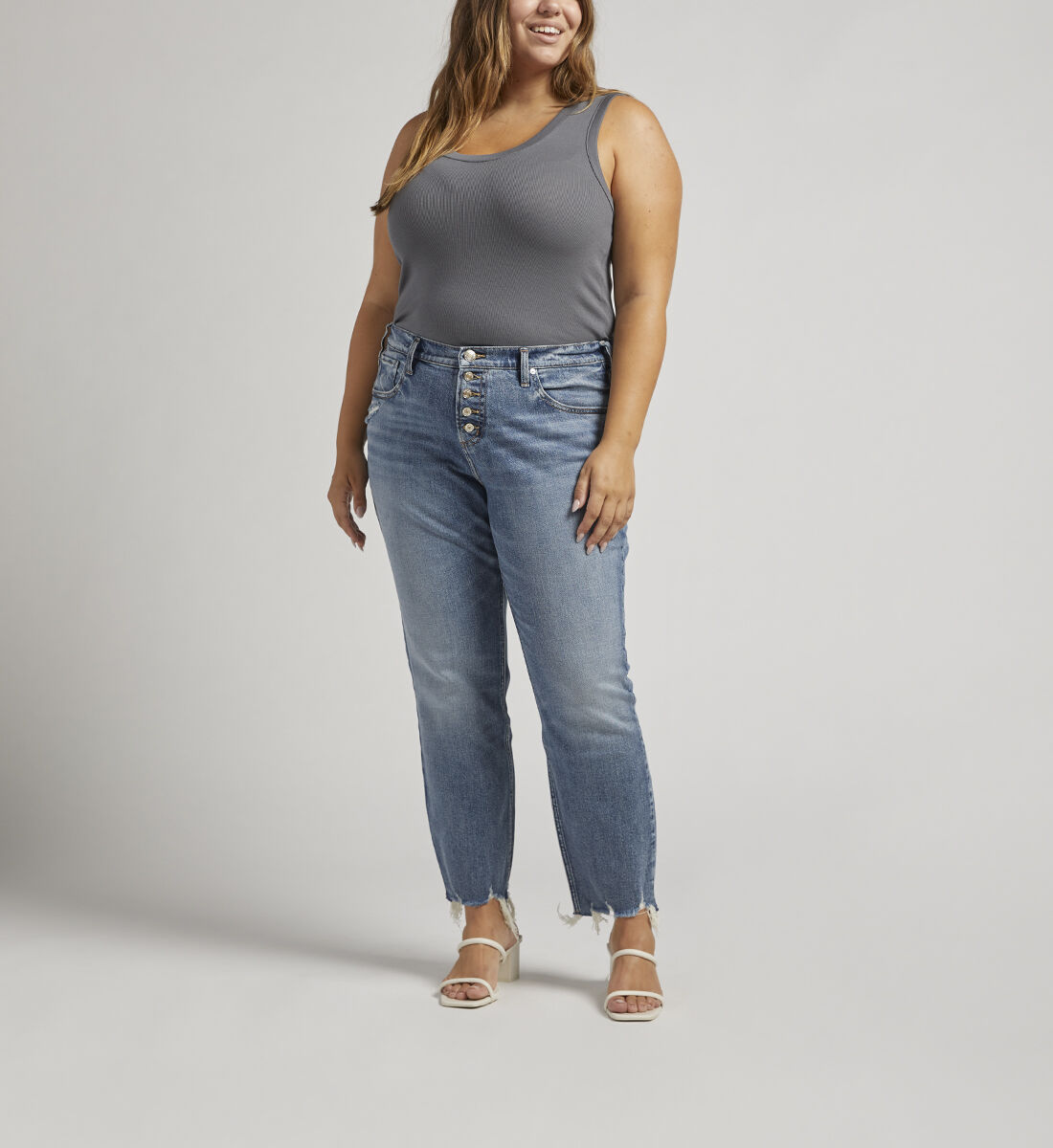 Plus size sale silver jeans