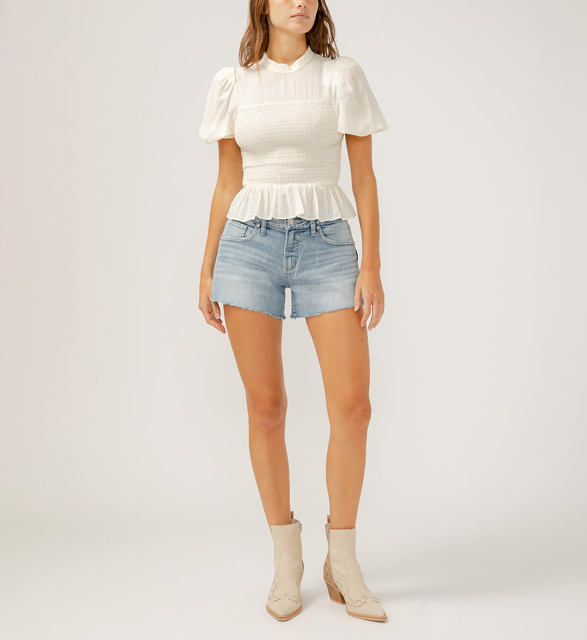 Boyfriend Mid Rise Shorts, , hi-res image number 0