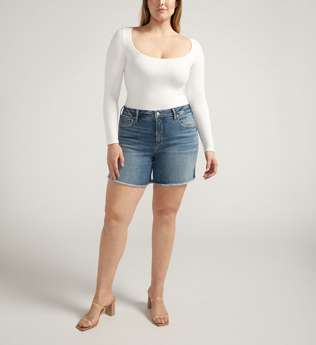 Buy Beau High Rise Shorts Plus Size for CAD 41.00 Silver Jeans CA New