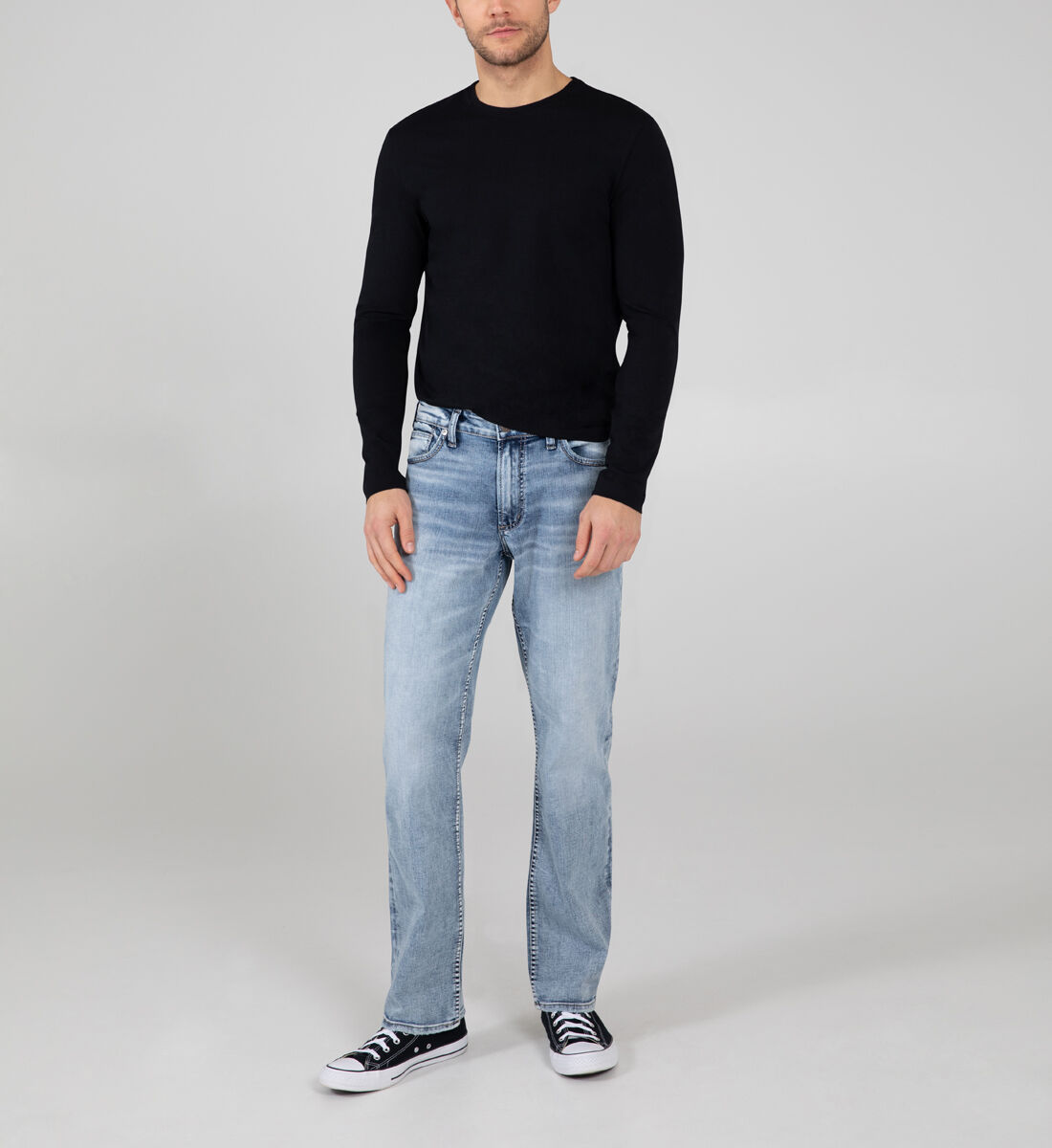 Buy Grayson Easy Fit Straight Leg Jeans for CAD 114.00 Silver