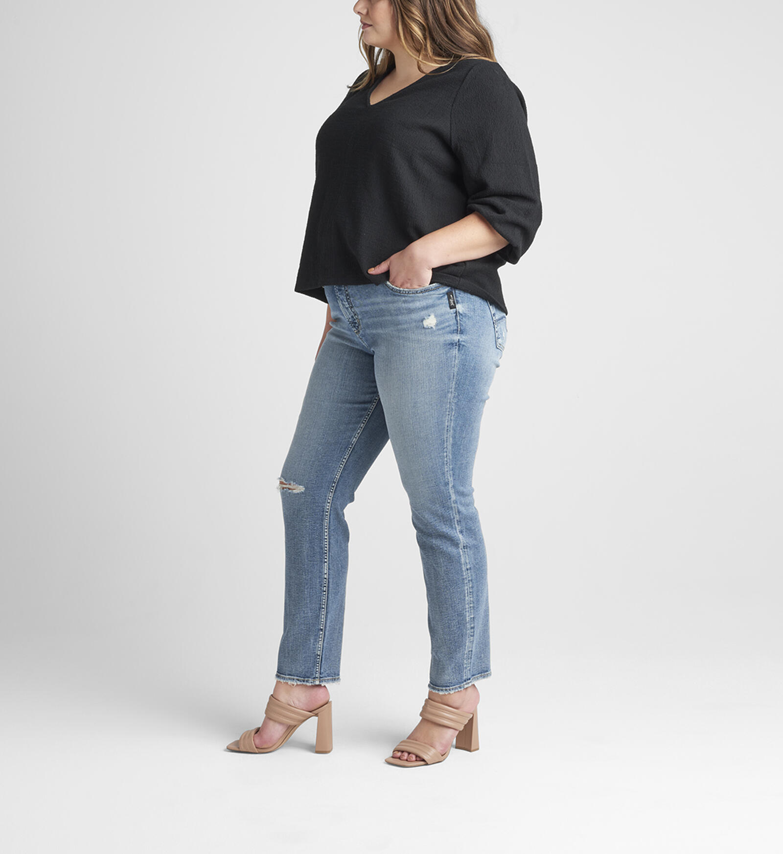 Buy Avery High Rise Straight Leg Jeans Plus Size for CAD 31.00 Silver Jeans CA New