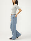 Wide Leg Drawstring Beach Jeans image number 2
