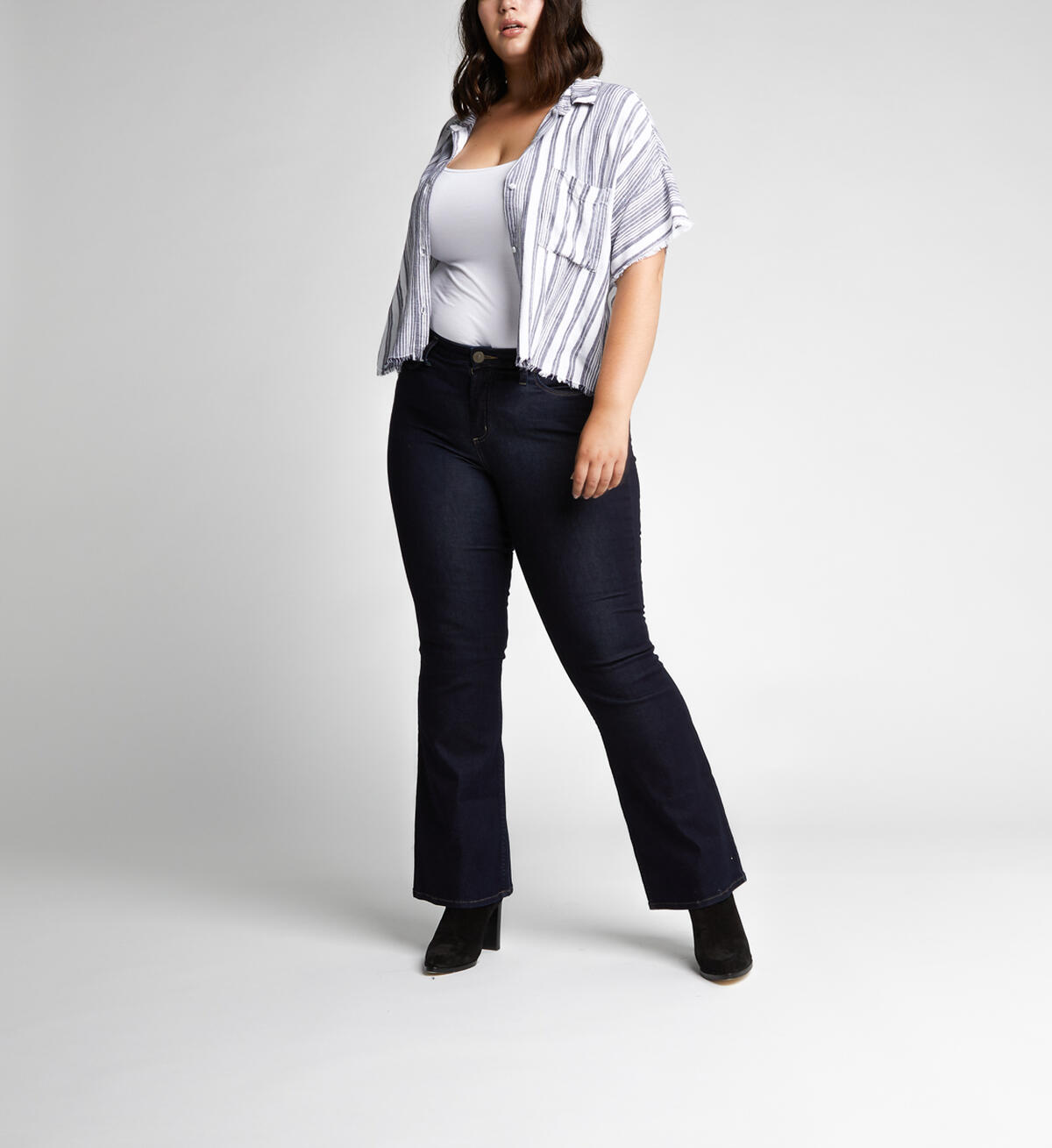 Mazy High-Rise Flare Jeans, , hi-res image number 3