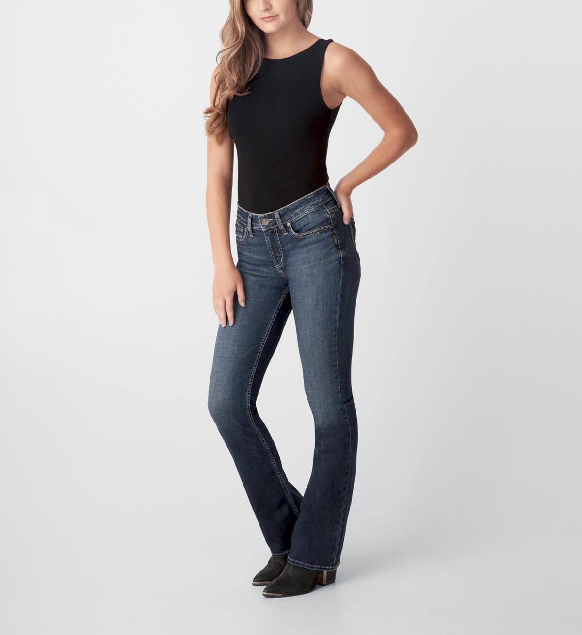 Suki Mid Rise Slim Bootcut Jeans, , hi-res image number 2