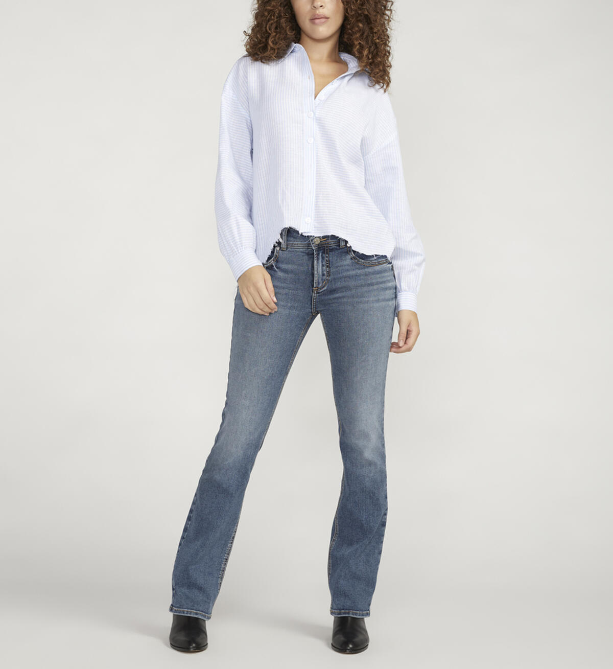 Suki Mid Rise Slim Bootcut Jeans, Indigo, hi-res image number 0