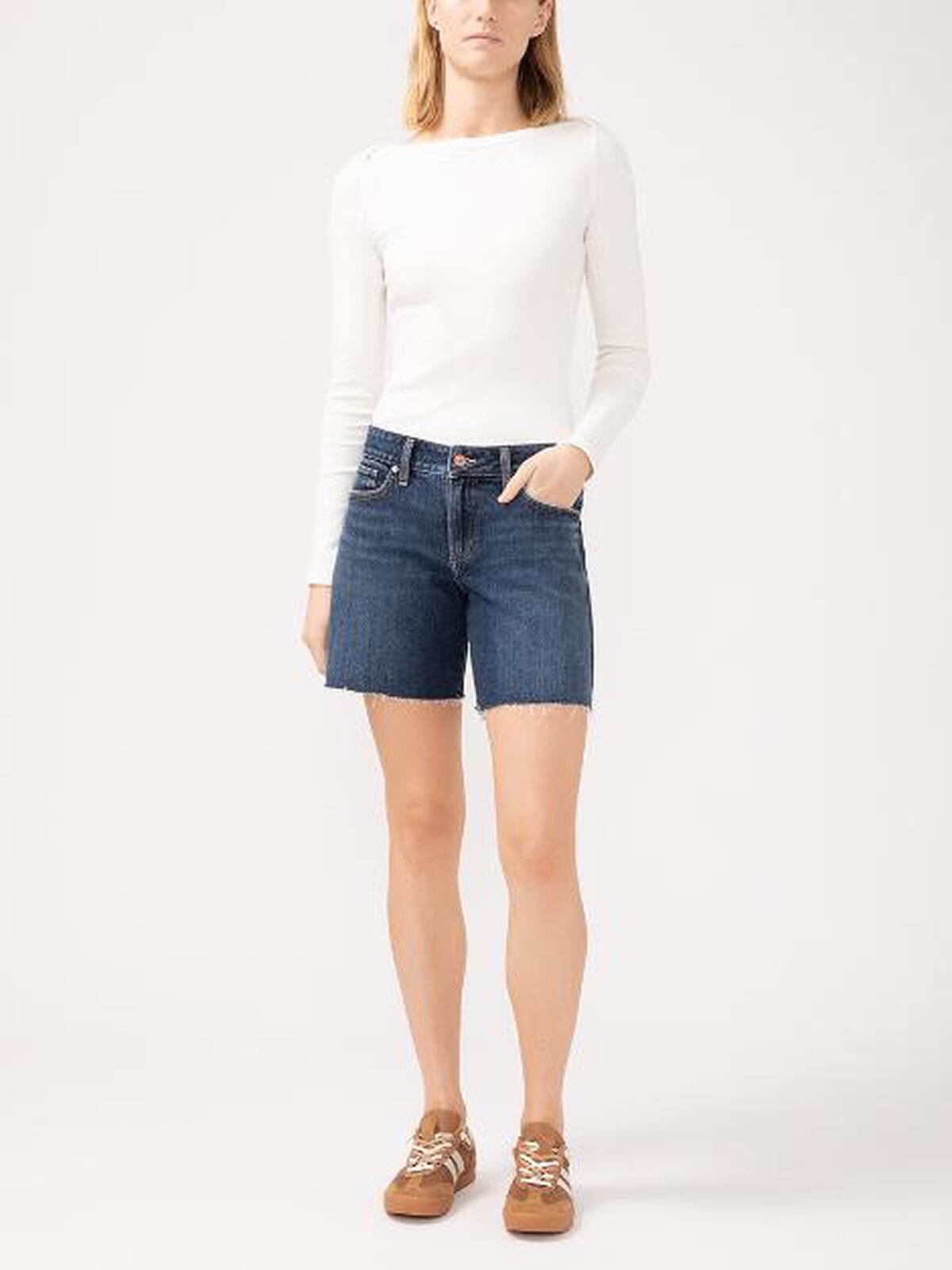 Suki Mid Rise Long Shorts image number 0