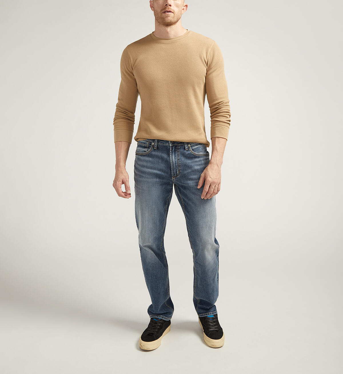 Eddie Athletic Fit Tapered Leg Jeans, , hi-res image number 0