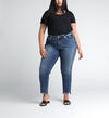 Boyfriend Mid Rise Slim Leg Plus Size Jeans, Indigo, hi-res image number 0