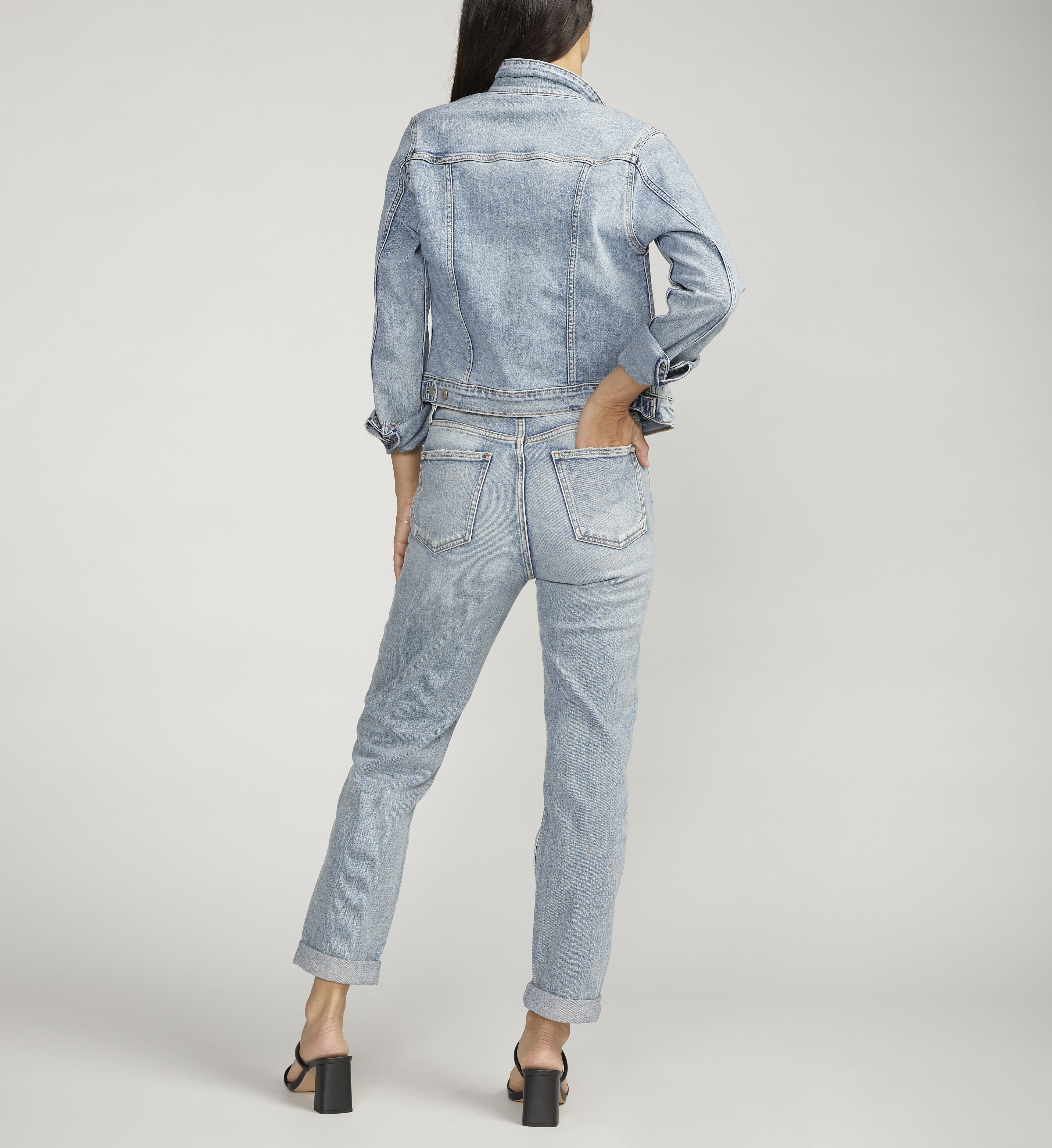Fitted denim jacket on sale