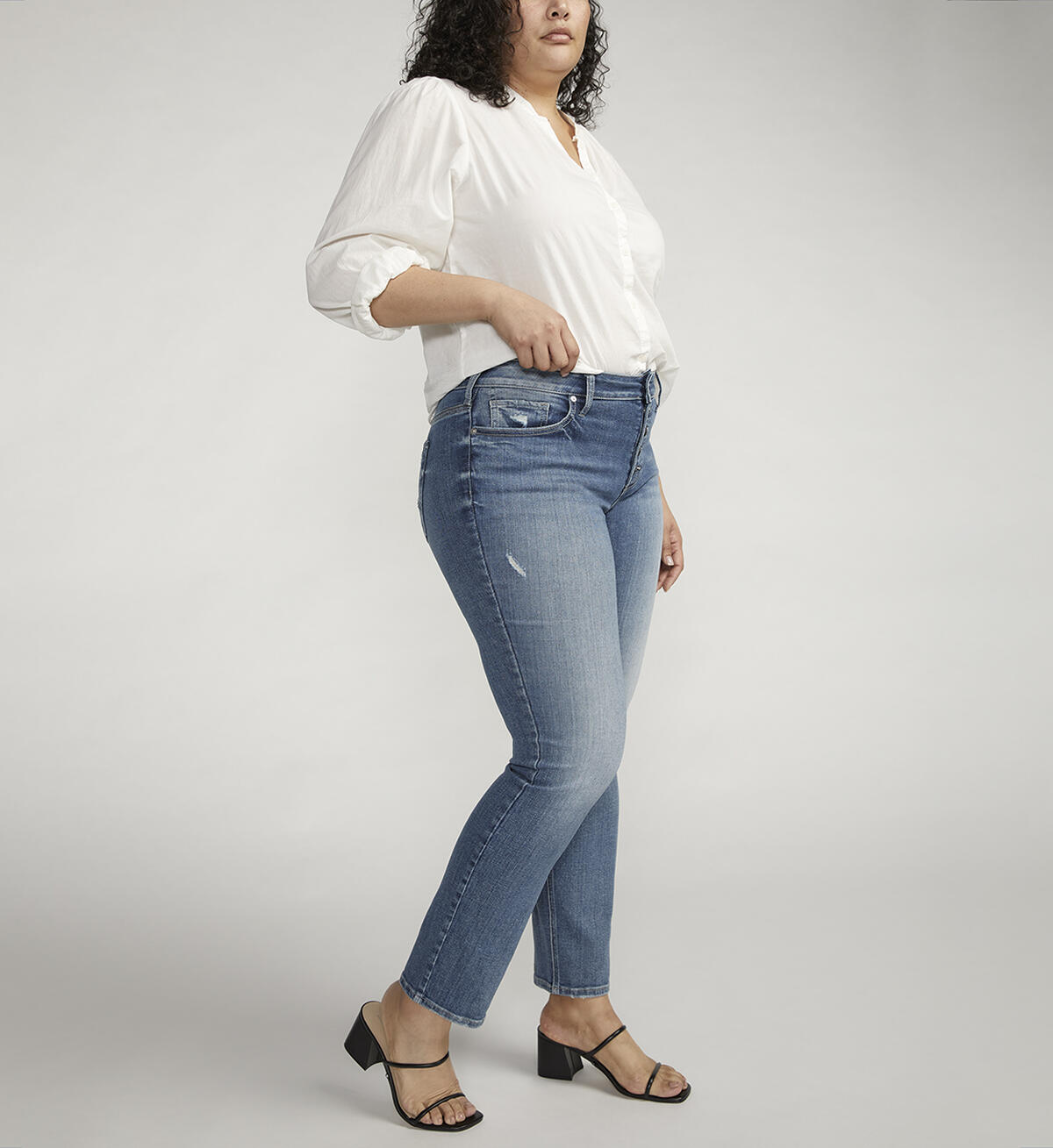 Suki Mid Rise Straight Leg Jeans Plus Size, , hi-res image number 2