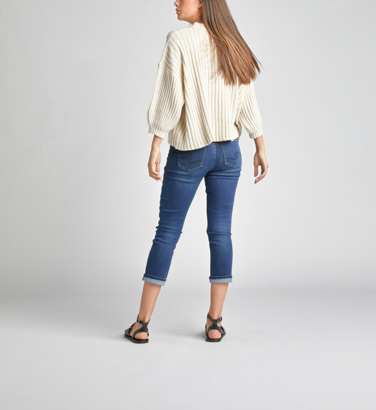 Elyse Mid-Rise Curvy Relaxed Capri, , hi-res image number 1
