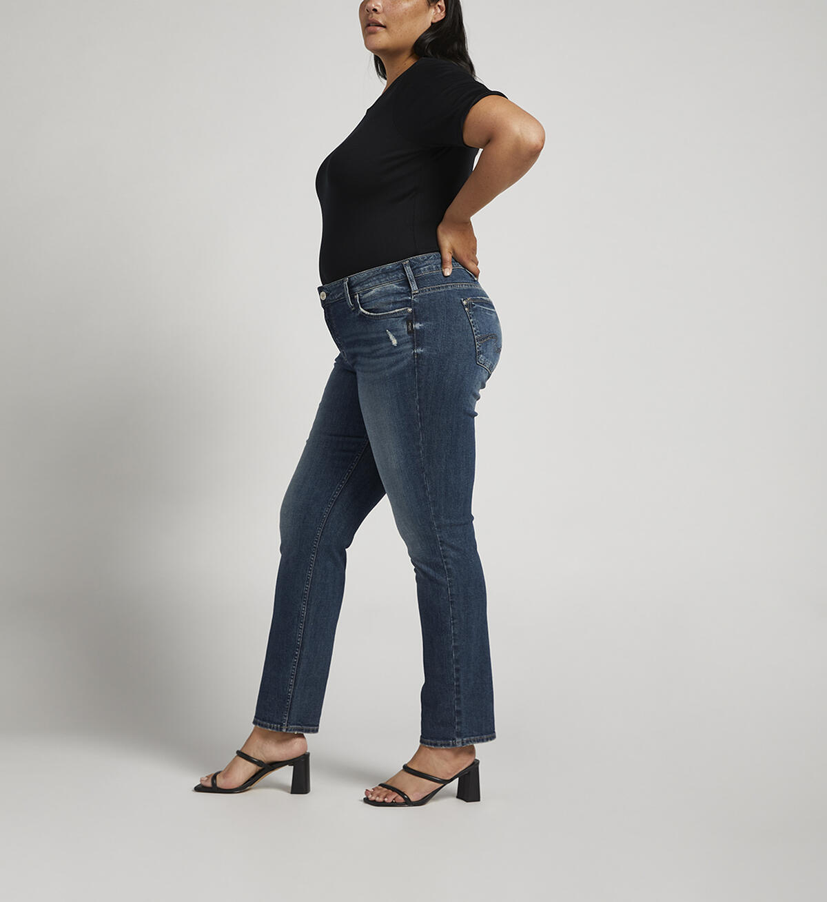 Elyse Mid Rise Straight Leg Jeans Plus Size, , hi-res image number 2