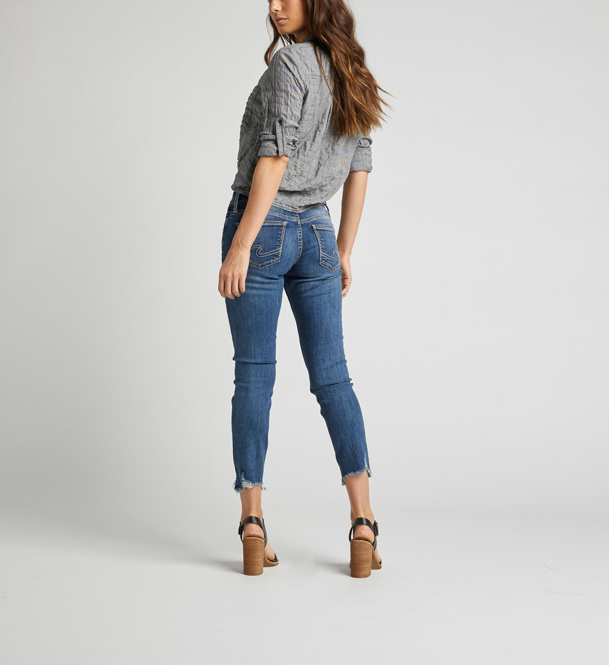 Boyfriend Mid Rise Slim Leg Jeans, , hi-res image number 1