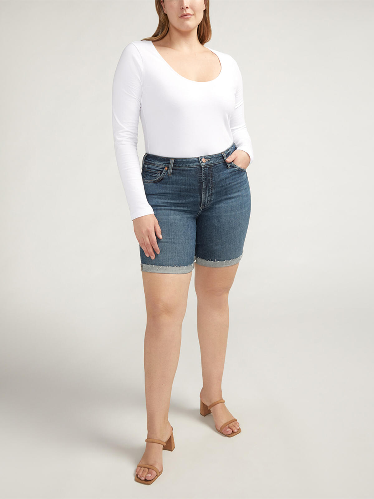 Sure Thing Long Shorts Plus Size image number 0