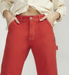 Relaxed Fit Straight Leg Carpenter Pant, Red, hi-res image number 3