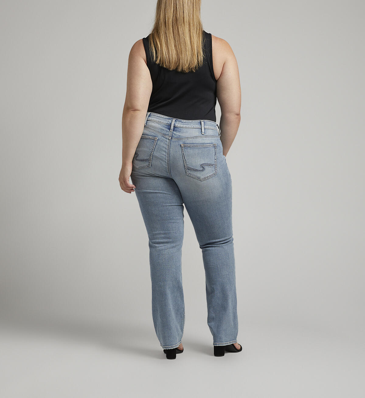 Suki Mid Rise Slim Bootcut Jeans Plus Size, Indigo, hi-res image number 1