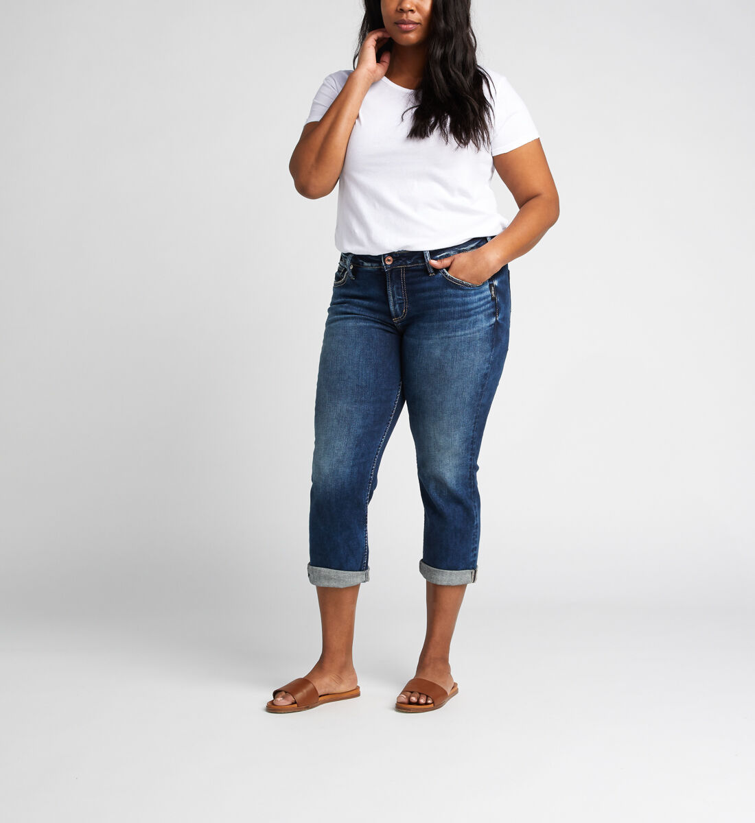 Silver suki top mid capri