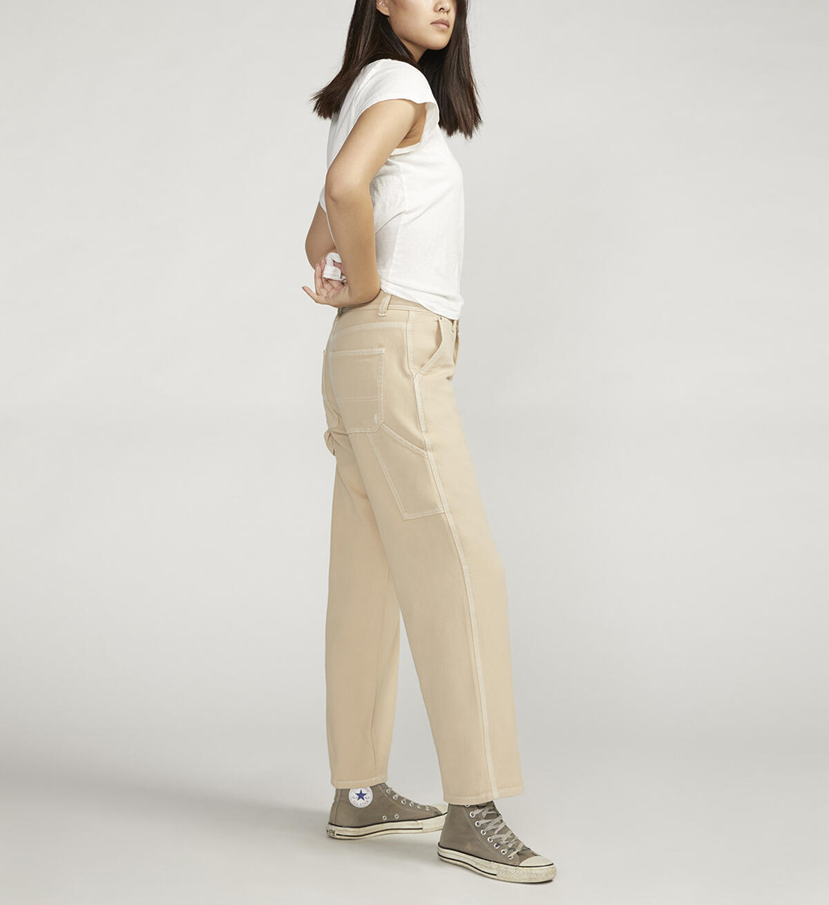 Relaxed Fit Straight Leg Carpenter Pant, Light Tan, hi-res image number 2