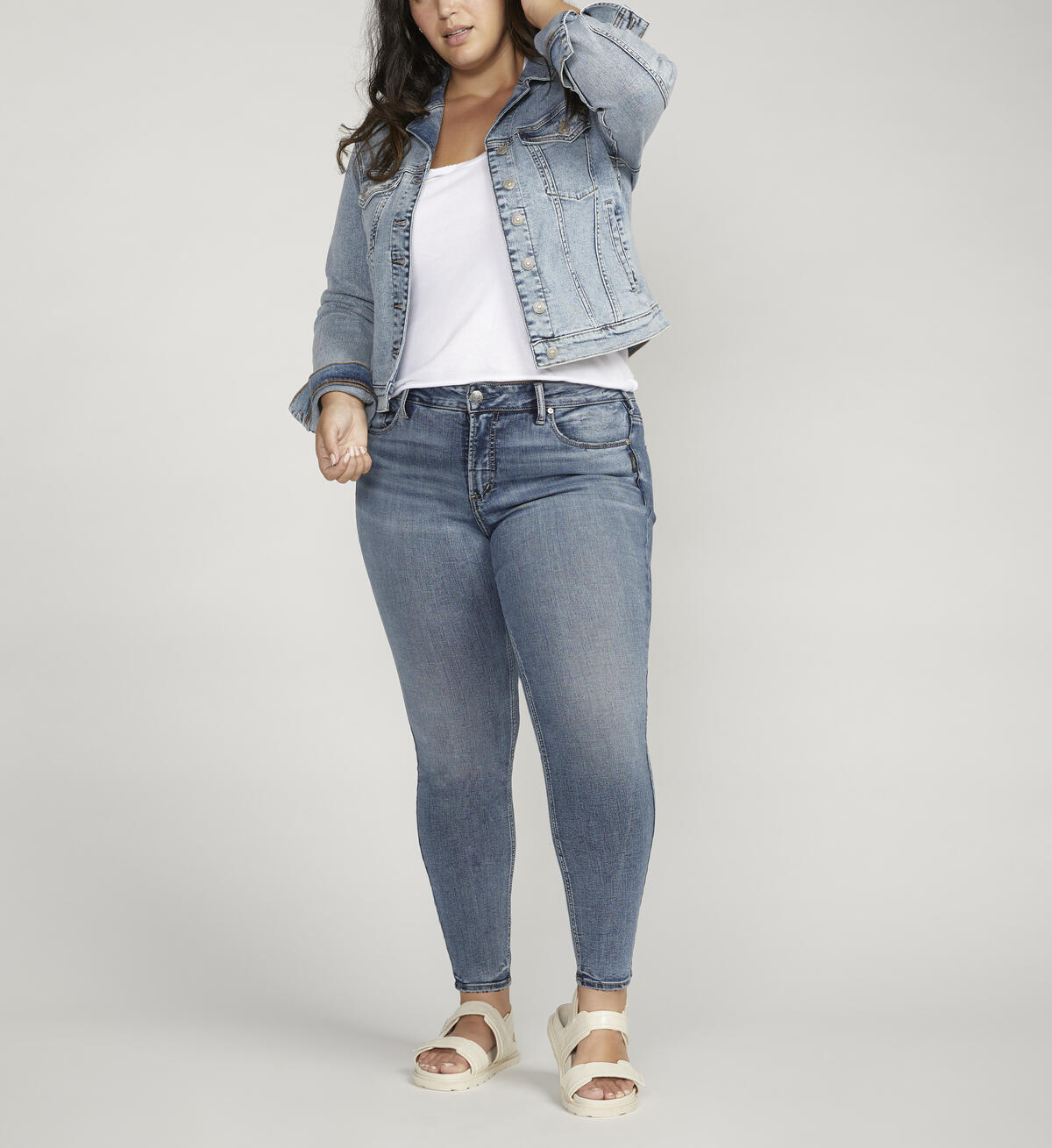 Fitted Denim Jacket, , hi-res image number 0